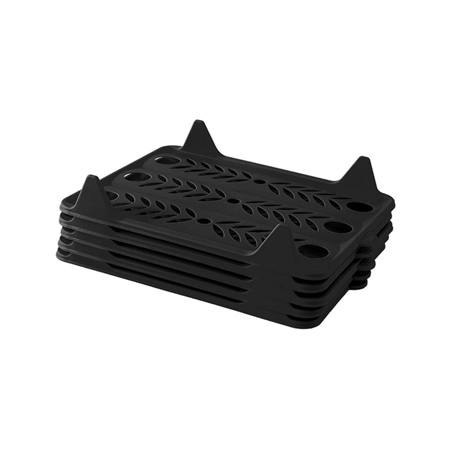 Organizador de Camisas (5 Unidades), Organizador de Armario, Bandejas para Ropa, Tabla Plegable Apilable para Ropa, Organizador de de Camisas, Negro Grande, Individual