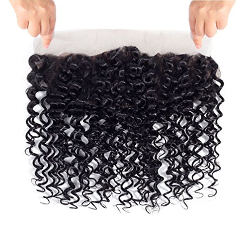 10A Brazilian Curly Hair Frontal Ear To Ear Full Lace Frontal Closure Kinky Curly Human Hair 13x4 Unprocessed Virgin Hair Part Closure