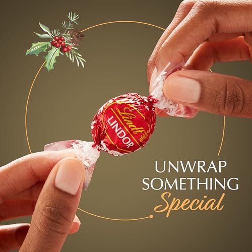 Image of Lindt LINDOR Holiday Assorted Chocolate Candy Truffles Token Gift Box, 3.0 oz.