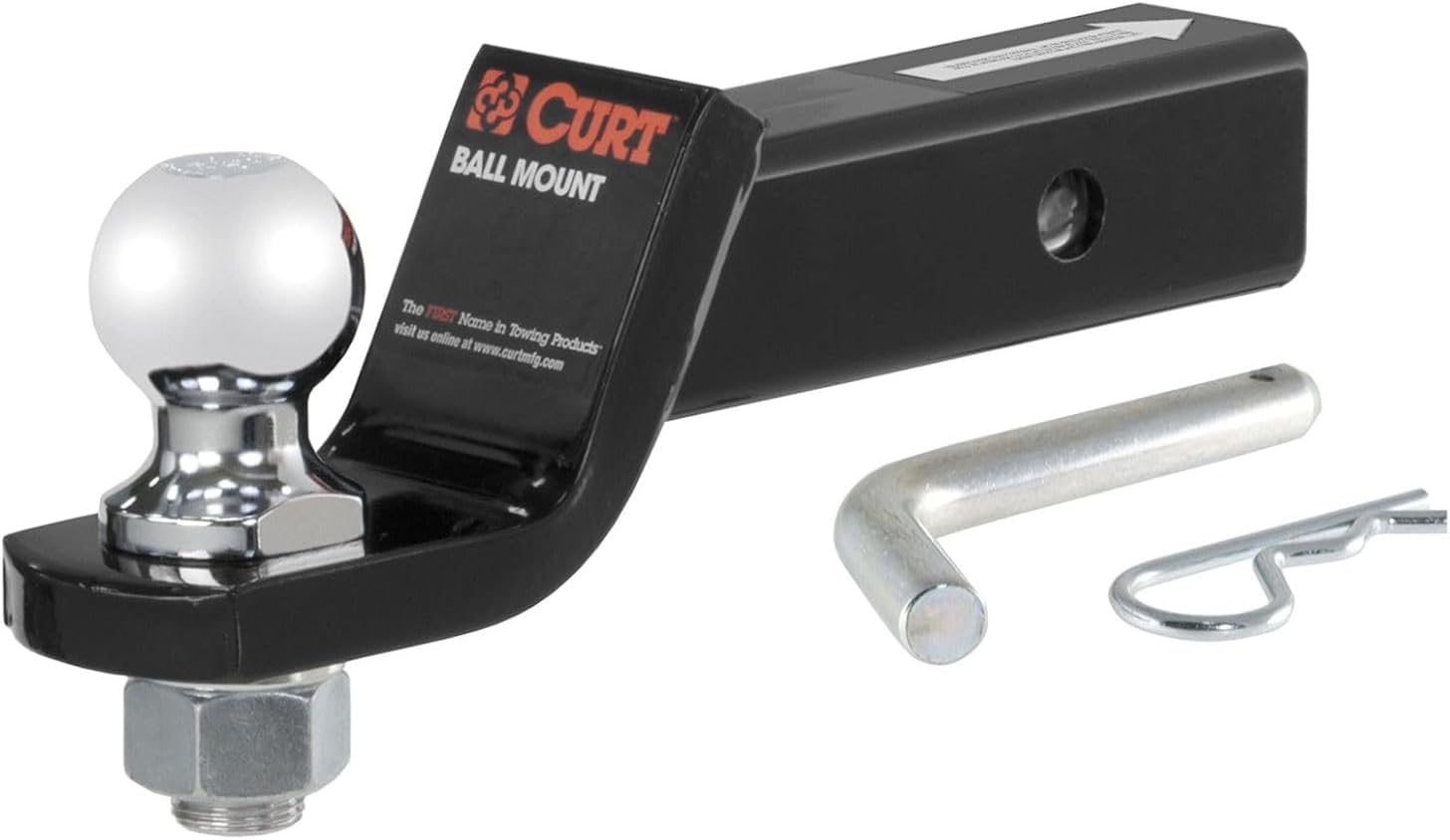 CURT 13126 56281 45036 Class 3 Trailer Hitch 2" Ball with 2" Drop and Wiring Connector fits 2013-2020 QX60 and 2013-2016 Pathfinder | Plug-and-Play Design | Includes Rubber Dust Cover