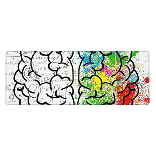 Tapis de souris motif cerveau contre les taches pour ordinateur portable