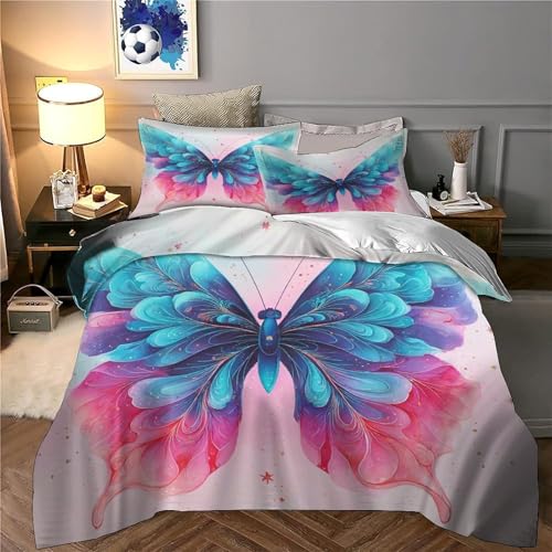 Housse de couette papillon en microfibre douce et résistante
