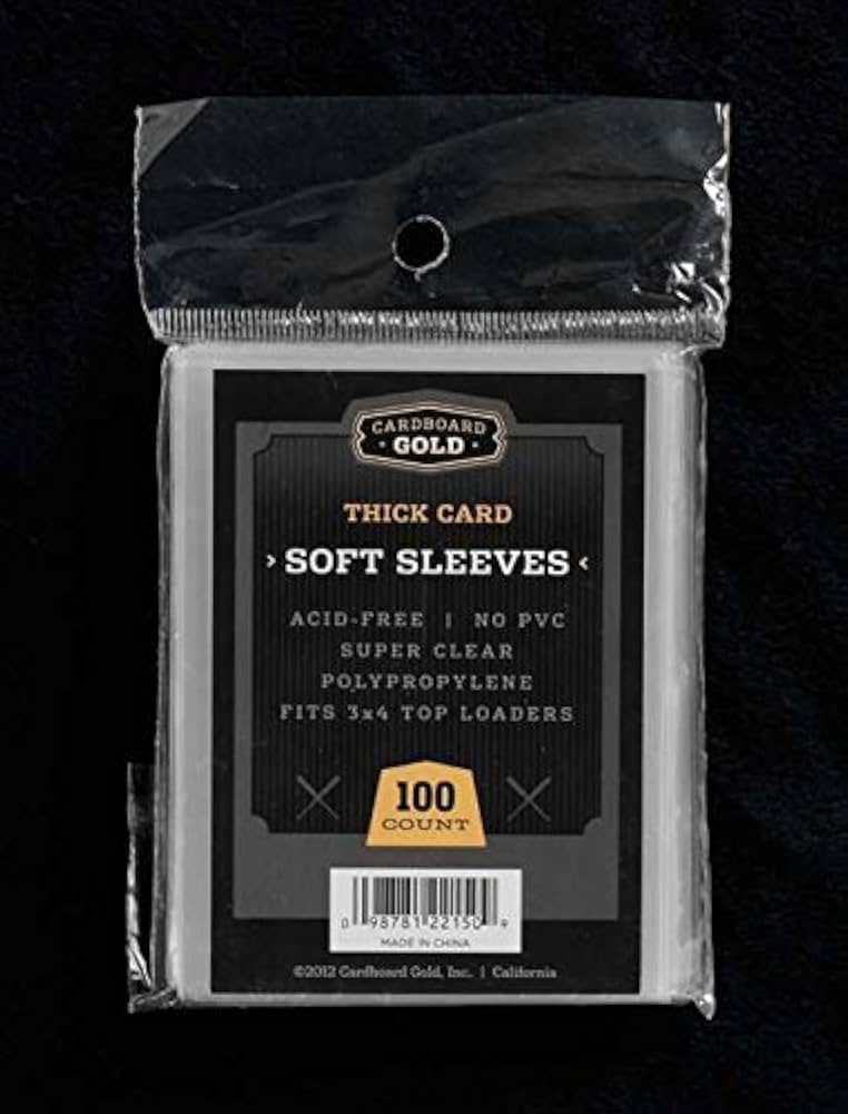 Amazon.com: 1000 Cardboard Gold Thick Card Soft Sleeves for