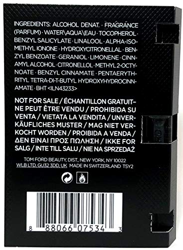 Tom Ford EDP Ombre Leather Eau De Parfum Spray Vial For Men 0.05 Oz / 1.5 Ml Sample Size thumb #1