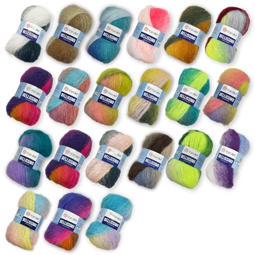 Mohair-Wolle Frida’s Wollhaus YarnArt 150 g Bellissimo zum Stricken