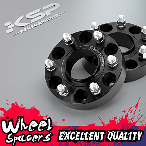 Image of KSP 6X5.5 Wheel Spacers for Silverado Sierra,1.5 inch(38mm) Real Forged Spacers with 78.1mm Hub Bore M14x1.5 Studs fit for Tahoe Avalanche Express Suburban Sierra Yukon