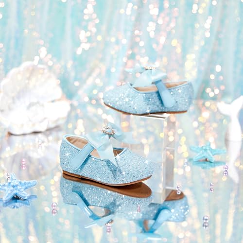 Image of PHIRAMIN Toddler Flower Girl Dress Shoes - Little Girl Mary Janes Flats Wedding