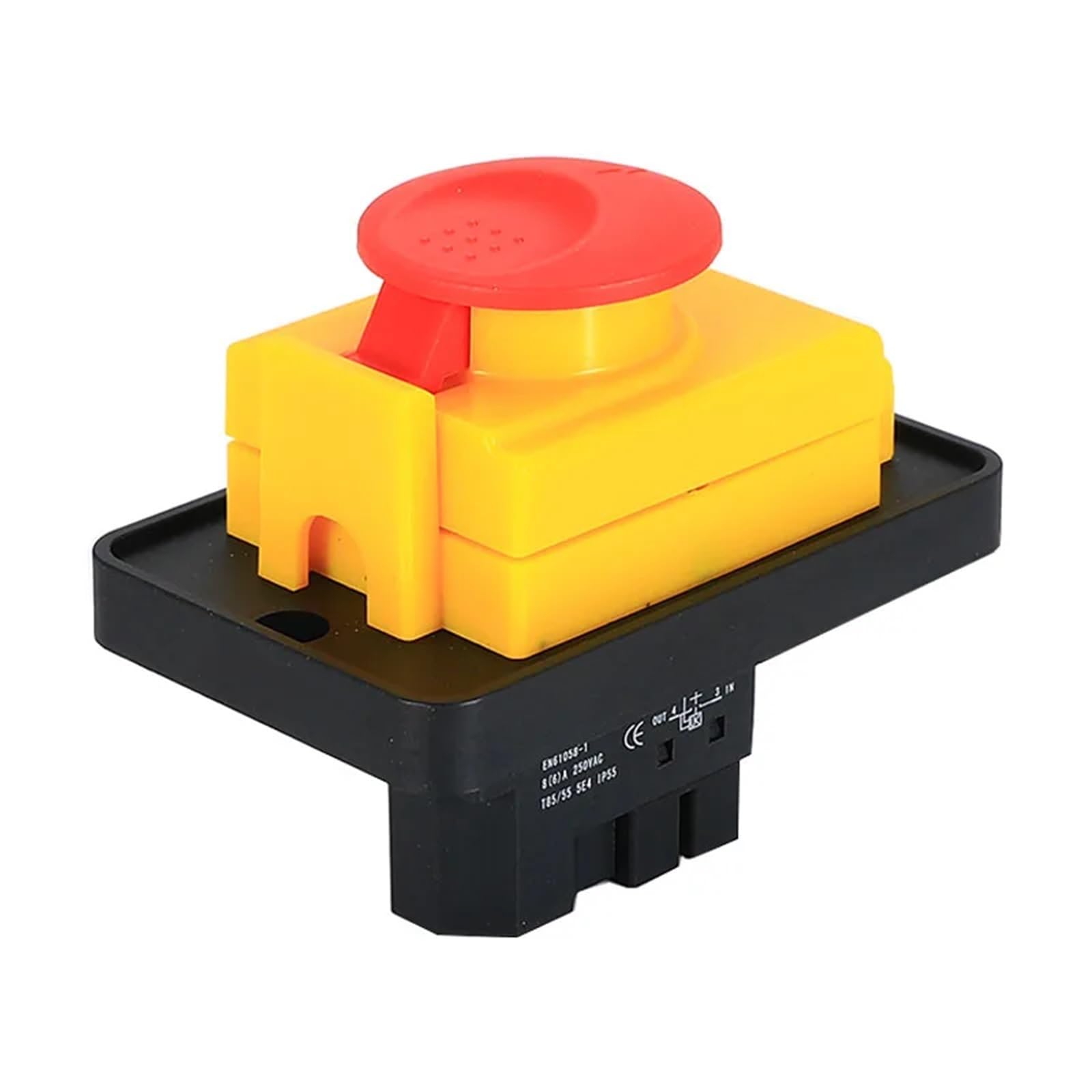 WQGQPXOB AC 250V 6A Waterproof Electromagnetic Pushbutton Machine Saw Cutter Drill On Off DZ04 DZ05 DZ-6 Solenoid Switch(LSA461)