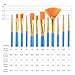 ESRICH Paint Brushes Set,6pack 72pcs Nylon Hair Round-Pointed Tip Acrylic Paint Brushes for Watercolor Oil Rock Face Painting,12 Sizes Paint Brush for All Purposes Kids Adult Arts Painting Brush Kits
