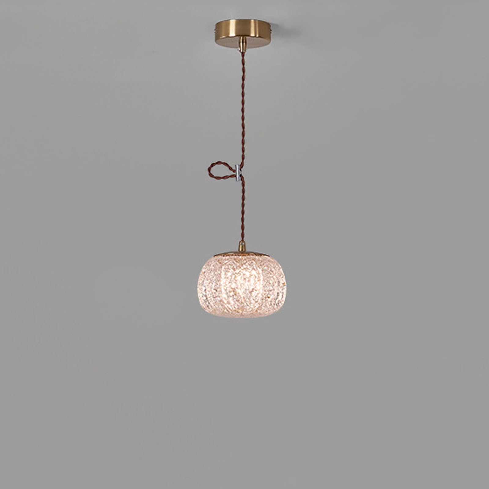Rszcsmo Multicolor Creative Ice Crack Bedside Pendant Light 13.78In Spherical White Resin Hanging Lamp Suitable For Kitchen Islands, Bedrooms, Study Rooms Lighting Fixture