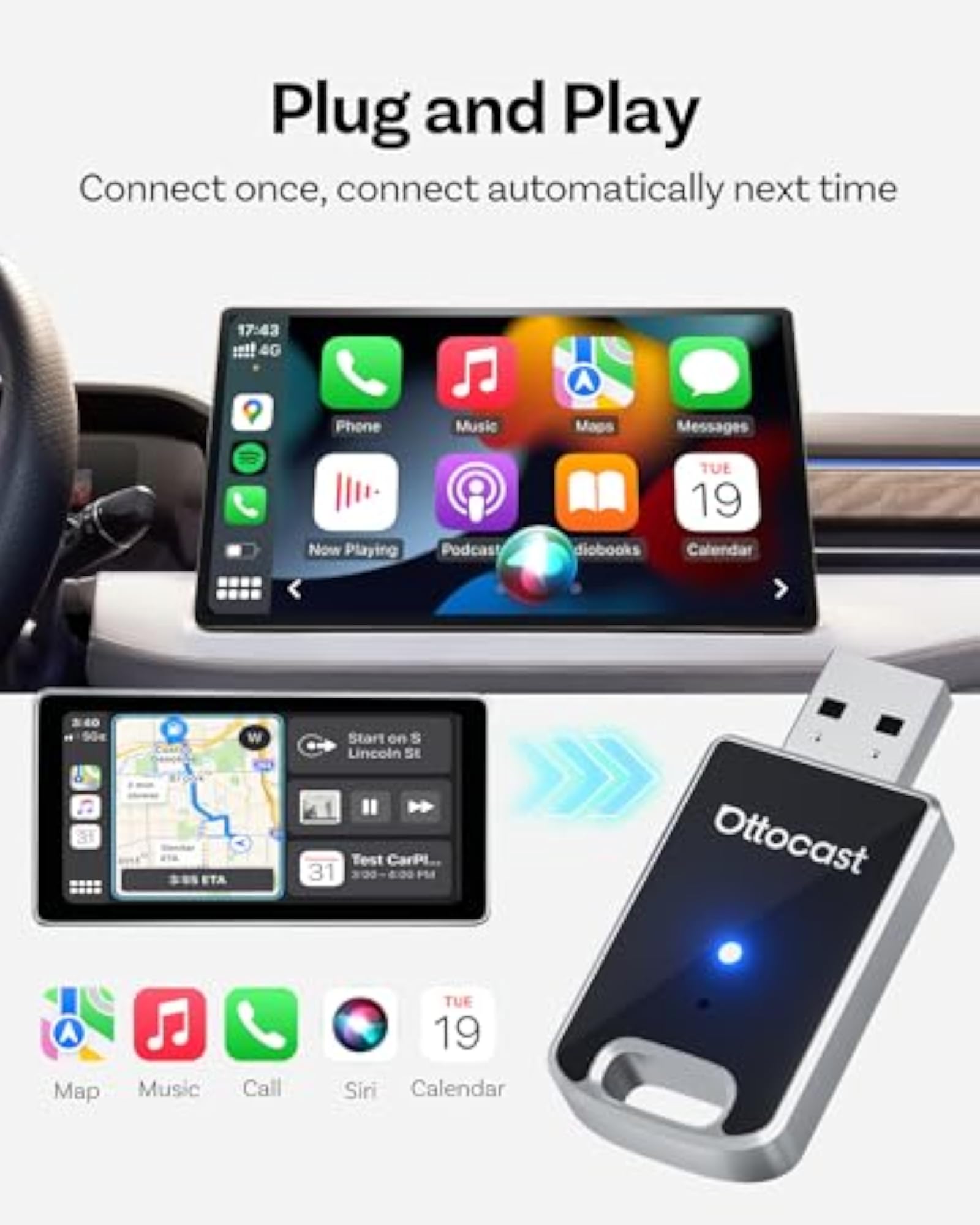 Mini Edge Wireless CarPlay Adapter