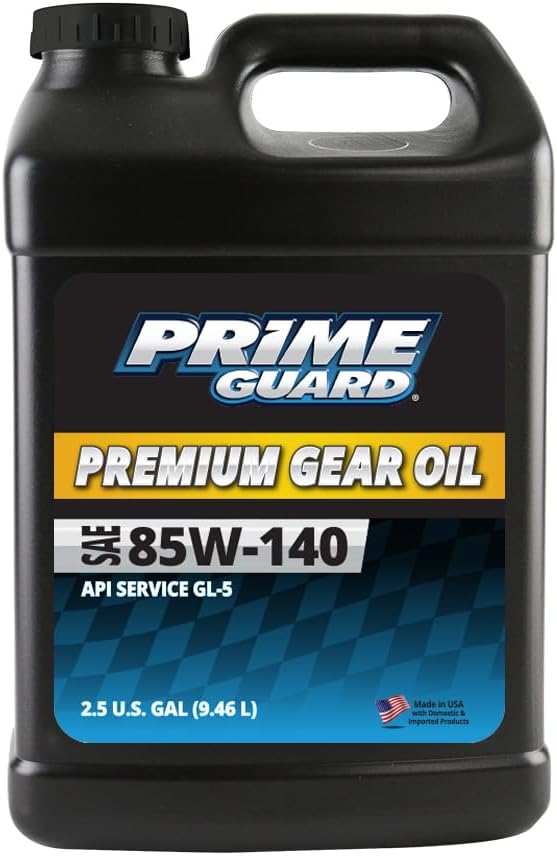 Prime Guard SAE 85W-140 Premium Gear Oil - 2.5 Gallon (Pack of 2)