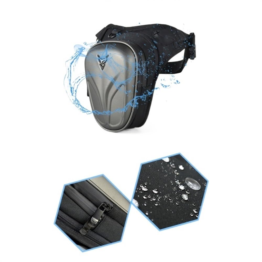 Sacoche De Jambe Moto Sac de Jambe de Moto, Sac de Cuisse étanche en Fiber de Carbone, Sac de Taille de Cyclisme, Sac à Dos de Moto Mince, Pochette Banane Sacoche Jambe Moto(Matte)