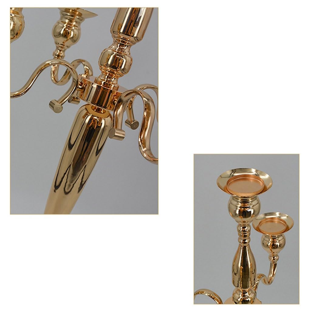 Portavelas Accesorios De Mesa De Hotel De Boda con Candelabro De Metal Candelabros Decorativos(A)