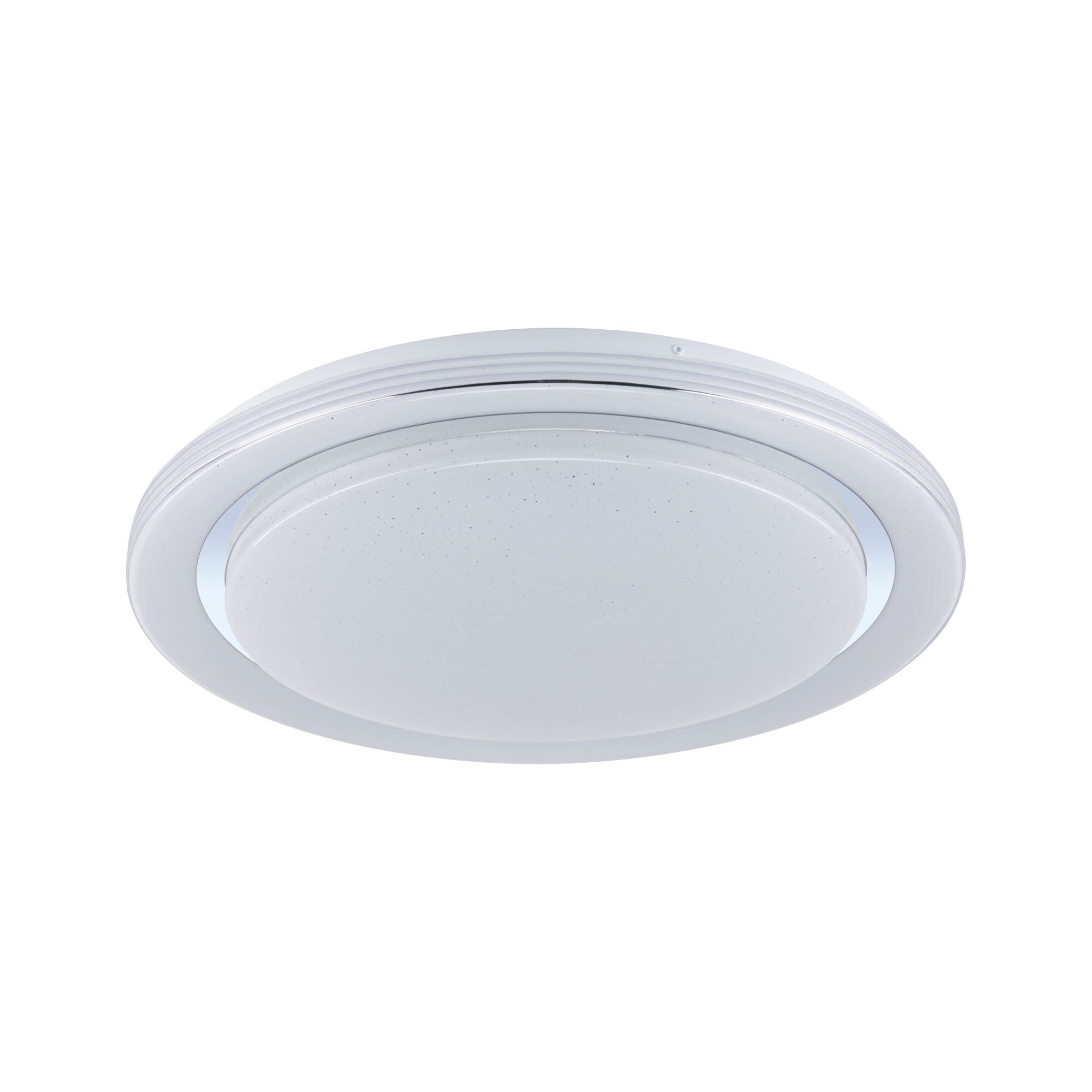 Paulmann 70547 LED Deckenleuchte Rainbow mit Regenbogeneffekt incl. 1x38,5 W dimmbar dynamicRGBW Farbsteuerung Chrom, Weiß Kunststoff, Metall 3000 K