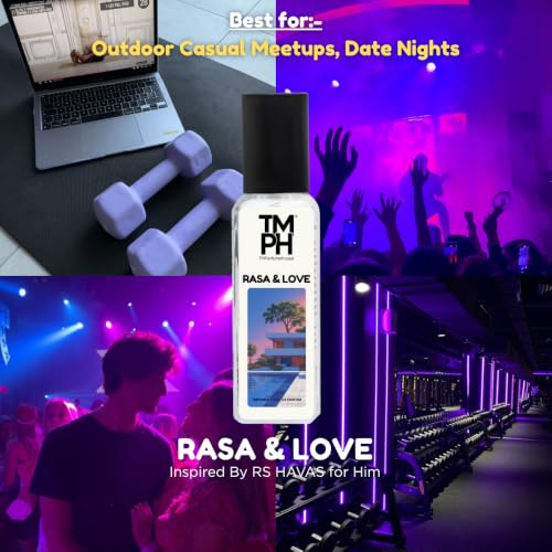 Image of TMPerfumehouse Rasa & Love EDP for Men | Fresh, Fruity & Long Lasting Perfume Spray | Fruity, Citrus & Aquatic Fragrance | Luxury Gift for Him | TMPH | 20ml