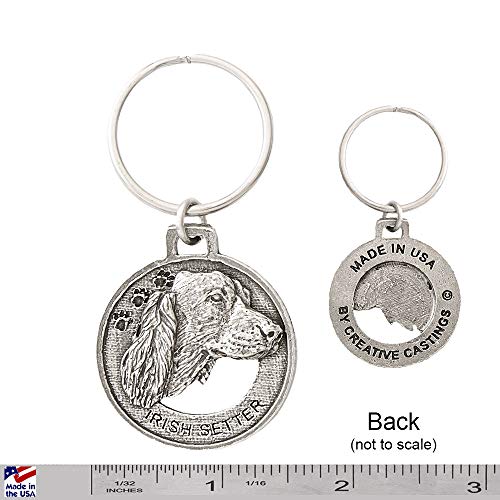 Irish Setter Keychain, Dog, Pewter, D100KC, 1 1/2, 100% Handmade in The USA, Greyhound, Pet, Tag, Metal, Keychain, Key Chain, Key Ring, Key Fob, Gift, Over 90 Dog Keychains2