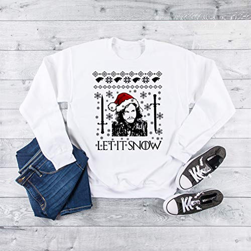 Let It Snow Sweater Game Of Thrones Ugly Christmas weater Mens Sweater John Snow John Secret Santa Crewneck Sweater Hoodie Christmas Let It Snow Sweater Game Of Thrones Ugly Christmas weater Mens Sweater John Snow John Secret Santa Crewneck Sweater Hoodie Christmas
