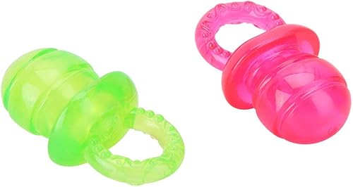 Miniatura 4 de 2 piezas de juguete de entrenamiento molar para cachorros de mascotas, resistente a las mordeduras, juguete chirriante, masticadores agresivos,