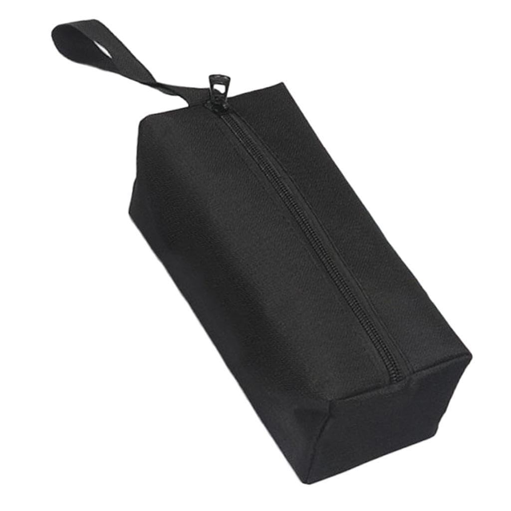 YIXANNX Small Canvas Zipper Pouch With Sturdy Construction Lightweight Oxford Cloth Carrying Tools Conveniently Zipper Tool Bags Organizers Small Electrician, Black, L 600D