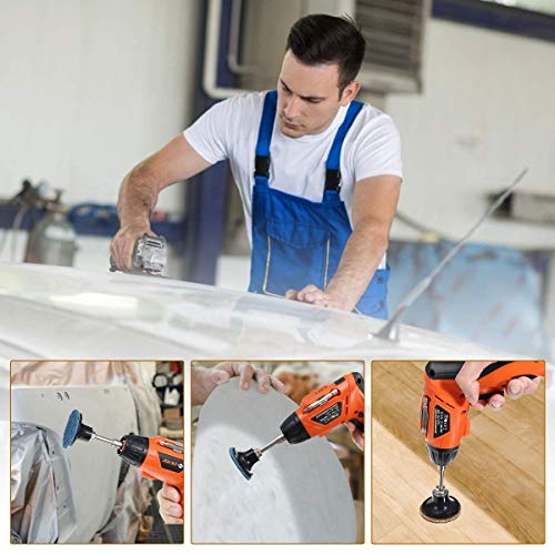 Insma 2 Inch Quick Change Discs 30Pcs Sanding Discs 1Pcs 1/4'' Holder, Surface Conditioning Discs, For Die Grinder Surface Prep Strip Grind Polish Finish Burr Rust Paint Removal #TOP5