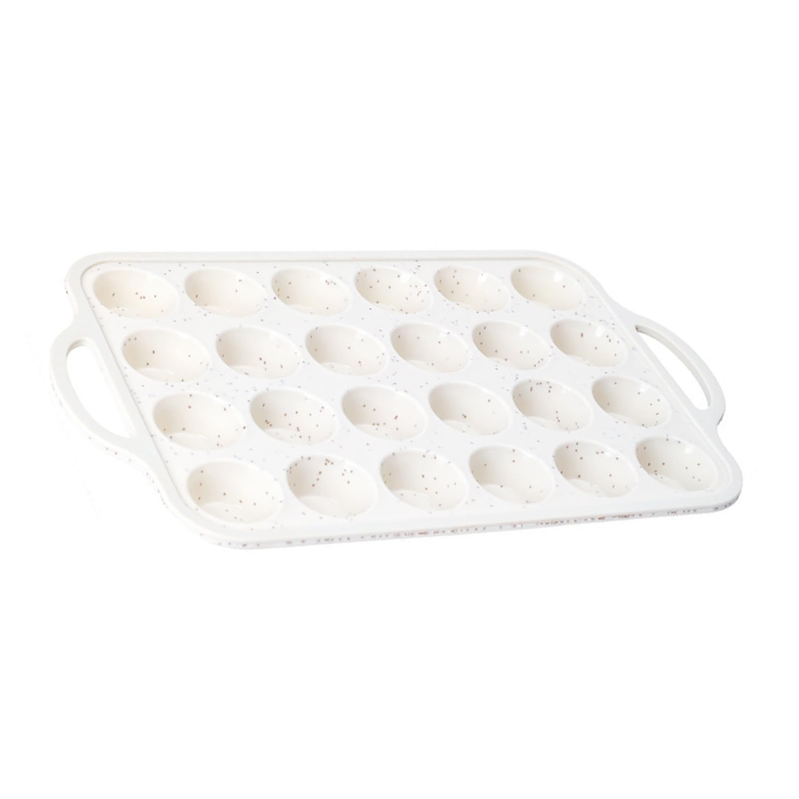 PANGBOER Silicone Cupcake Baking Pan 24 Cavity Food Grade Tray with Handles for Home Bakers Making Small Desserts Easily