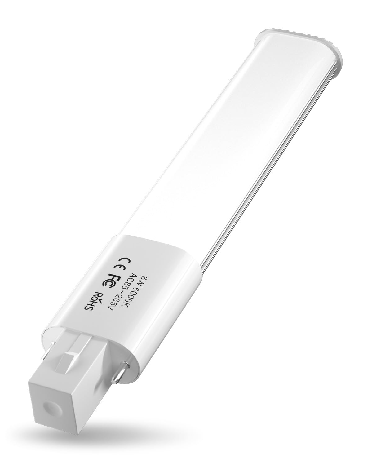 G23 LED Bulb 6W PL Lamp 2-Pin Compact 13W CFL Replacement Cold White 6000K