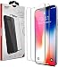 TOZO for iPhone X Screen Protector 2 Pack Premium Tempered Glass 9H Hardness 2.5D Super Easy Apply for iPhone 10 / X [0.26MM] 2PCS