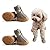 Hcpet Dog Boots Nine Hole Net with TPR Rubber Breathable Material Antislip Pet Shoes with Zippers for Outdoor 4PCS