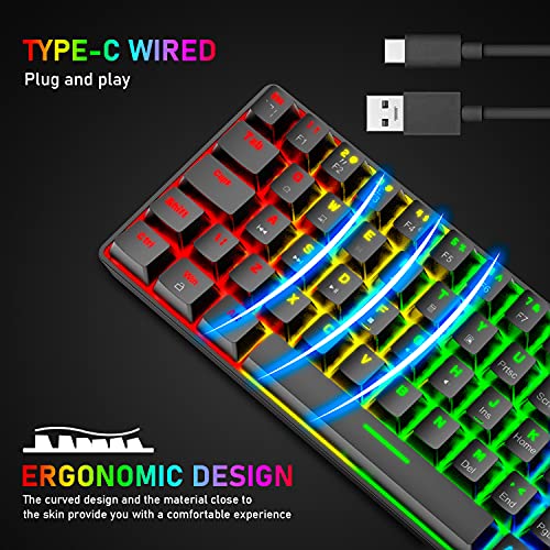 Teclado Mecánico Gamer 60% con Mouse USB miniatura 5