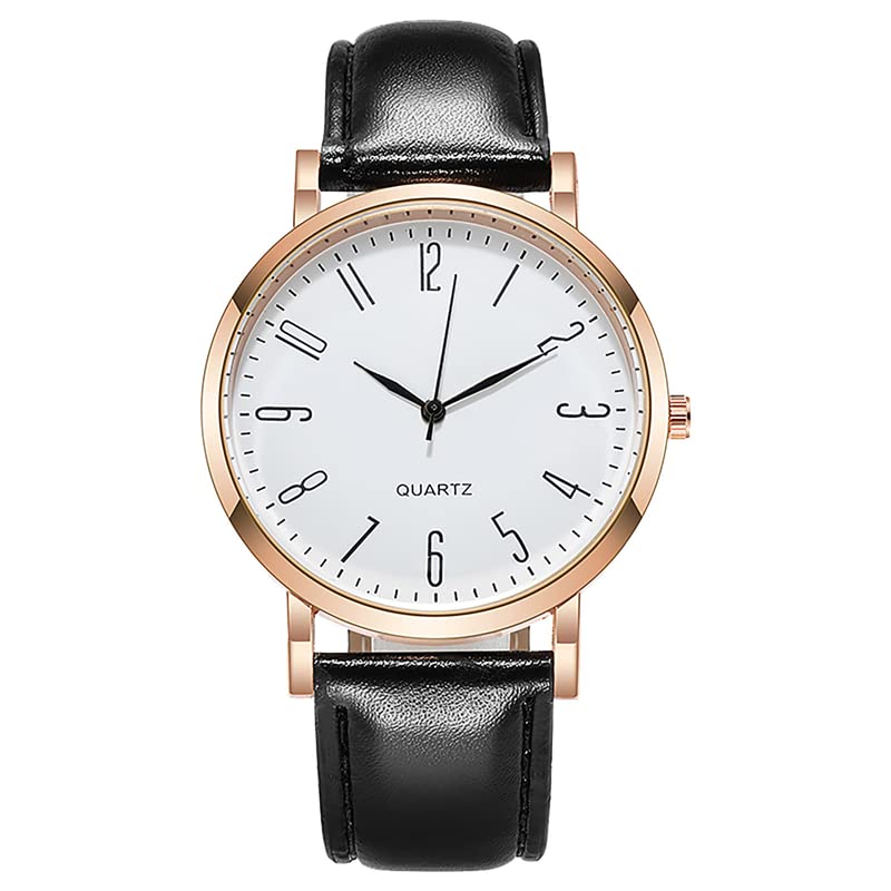 Genérico Relojes de Moda para Hombre Relojes de Pulsera de Cuarzo de Cuero Casual Reloj de Hombre