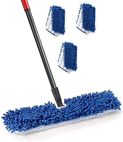 O-Cedar Dual-Action Microfiber flip mop with Telescopic Handle (Flip Mop with 3 Extra Refills), Pack- 3