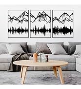 Decoración De Pared De Metal 'Árbol De La Vida' - 4 Piezas Minimalistas En Negro - Para Hogar U Oficina