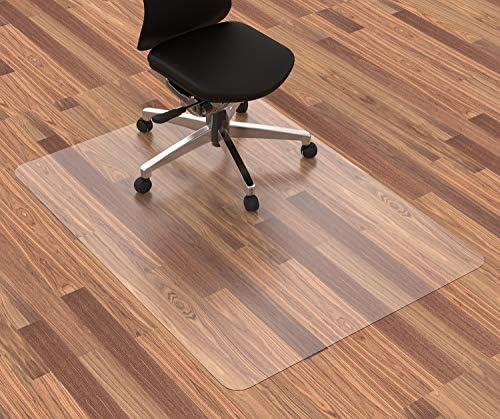 HOMEK Office Chair Mat for Hardwood Floor, 48” x 36” Clear Desk Chair Mat for Hard Floors, Easy Glide Floor Protector Mat for Chairs