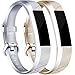 Tobfit Replacement Bands Compatible for Fitbit Alta, Alta HR, Alta Ace Fitness Tracker Wristbands Small, Champage, Silver