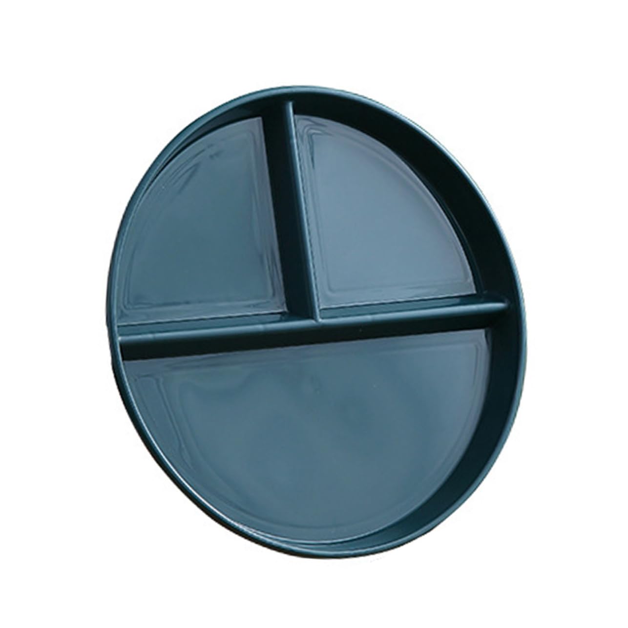 BRIGHTFUFU Three Compartment Food Plate Divided Breakfast Plate for Balanced Nutrition Non Slip Design for Home Restaurant and Camping Use Easy to Clean and Lightweight