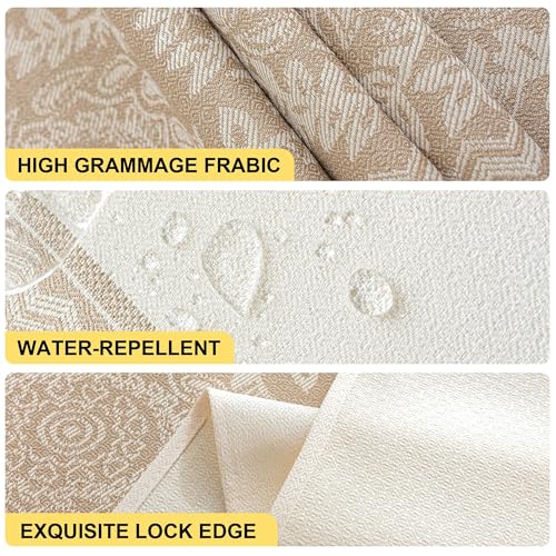 Linen Tablecloths for Rectangle Tables,About 8 FT Table Cloth Advanced Waterproofing Technology for Dinningroom,Farmhouse