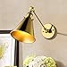 BAYCHEER Industrial Vintage Wall Sconce Wall Lamp Light Fixture with Cone Shade for Indoor Bar Warehouse Hallway Restaurant with E26 Light Bulb Socket, Gold