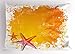 ABAKUHAUS Stella Marina Federe Cuscini Stampata, Fiori esotici Seastars, Decorativo e Dimensioni Standard, 75 cm x 50 cm, Arancione Giallo Rosa