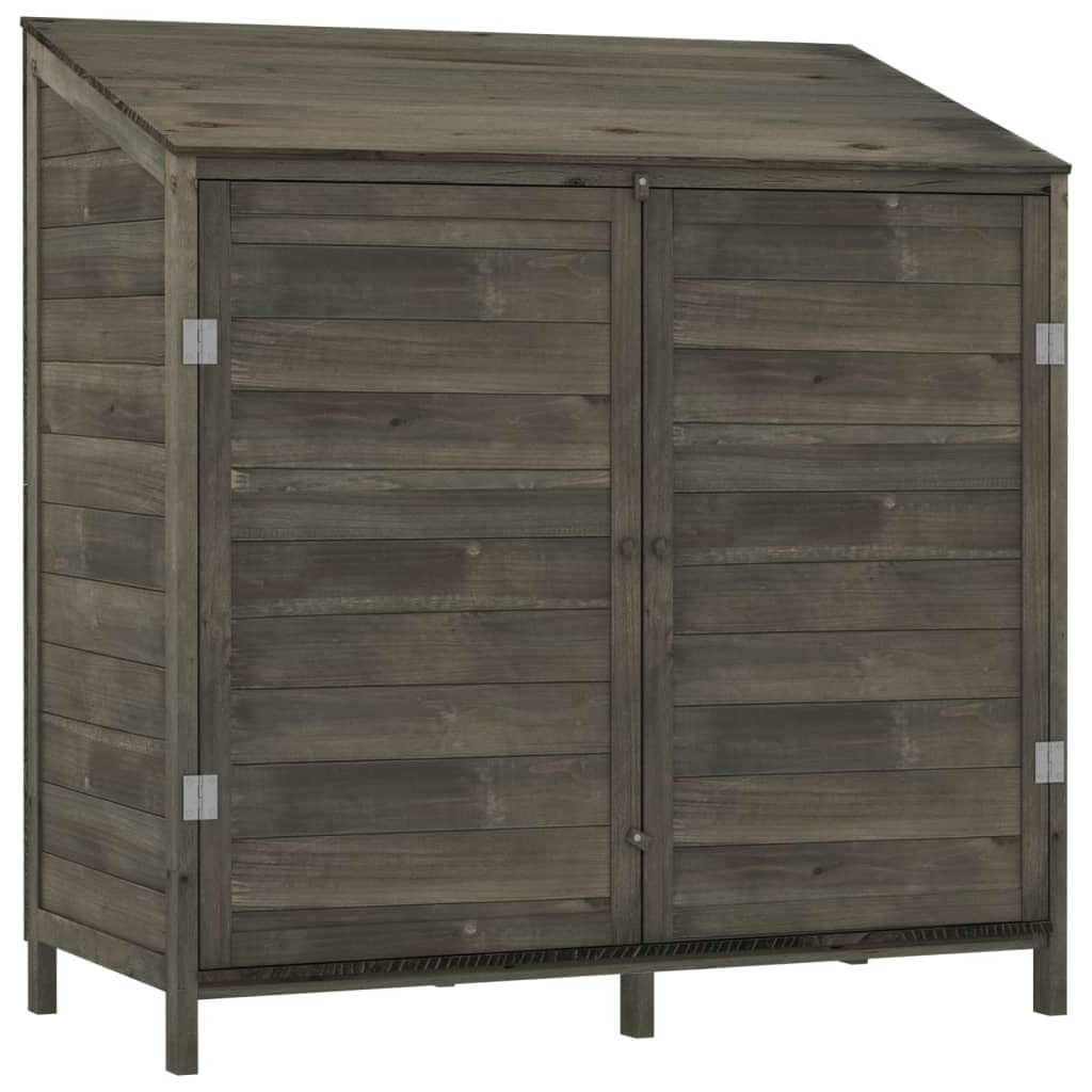 Rabat ogrodowy lite drewno jodła 102x52x112 cm | Solidna rama, ochrona przed warunkami atmosferycznymi, przechowywanie narzędzi ogrodowych, mocowanie ścienne w zestawie