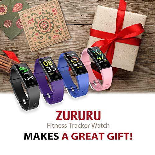 Zururu Fitness Tracker, Waterproof Activity Tracker With Step Calorie Counter Pedometer For Men & Women (Black) #TOP5