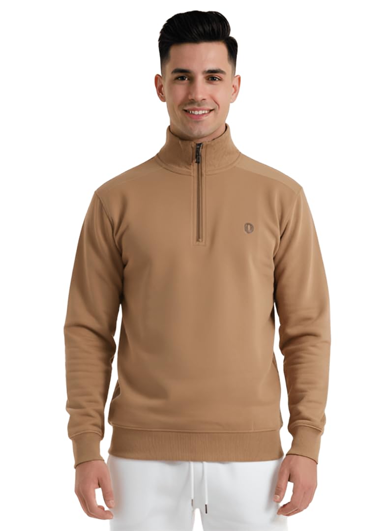dollar Men Quarter-Zip Pullover with High Collar | Athletic Fit Performance Sweatshirt | Lightweight, Casual Outdoor Wear, Comfortable & Stylish-picture-25