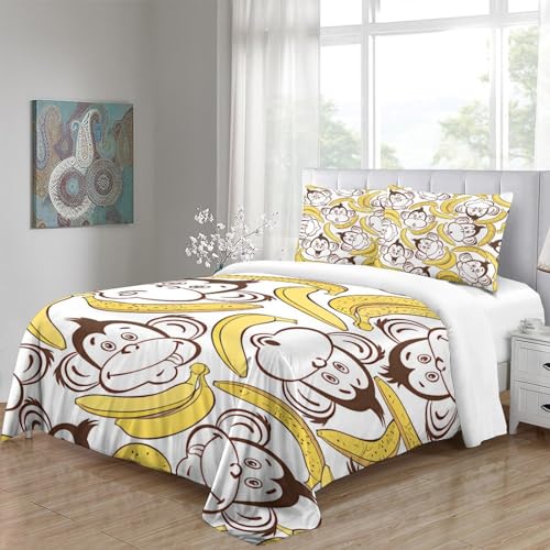Housse de couette microfibre imprimé 3D avec fermeture éclair