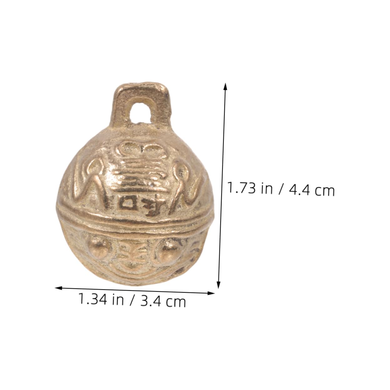 Happyyami Tiger Head Dog Collar Bells 3pcs Small Chime Bells Pet Decorative Accessories Wind Chime Feng Shui Portable Collar Charm