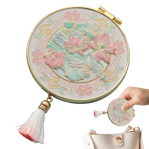 Espejos Compactos Plegables - Accesorios Plegables de Mano Antideslizantes | Espejos de Maquillaje Compactos - Para Familia, Hombres, Mujeres, Adultos, Niños, Hogar, Interior, Exterior, Viaje Y Despla