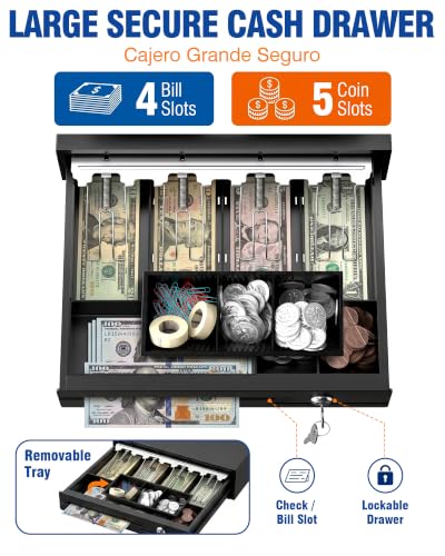 Image of PYY Cash Register for Small Businesses Caja Registradora with Wired Scanner