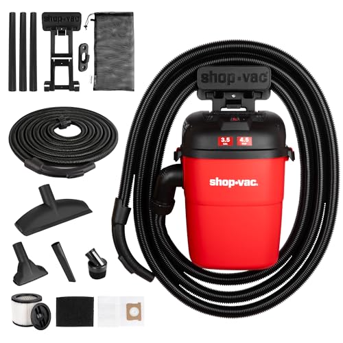 Shop-Vac 3.5 Gallon 4.5 Peak HP Wall Mounted Shop Vacuum Wet and Dry