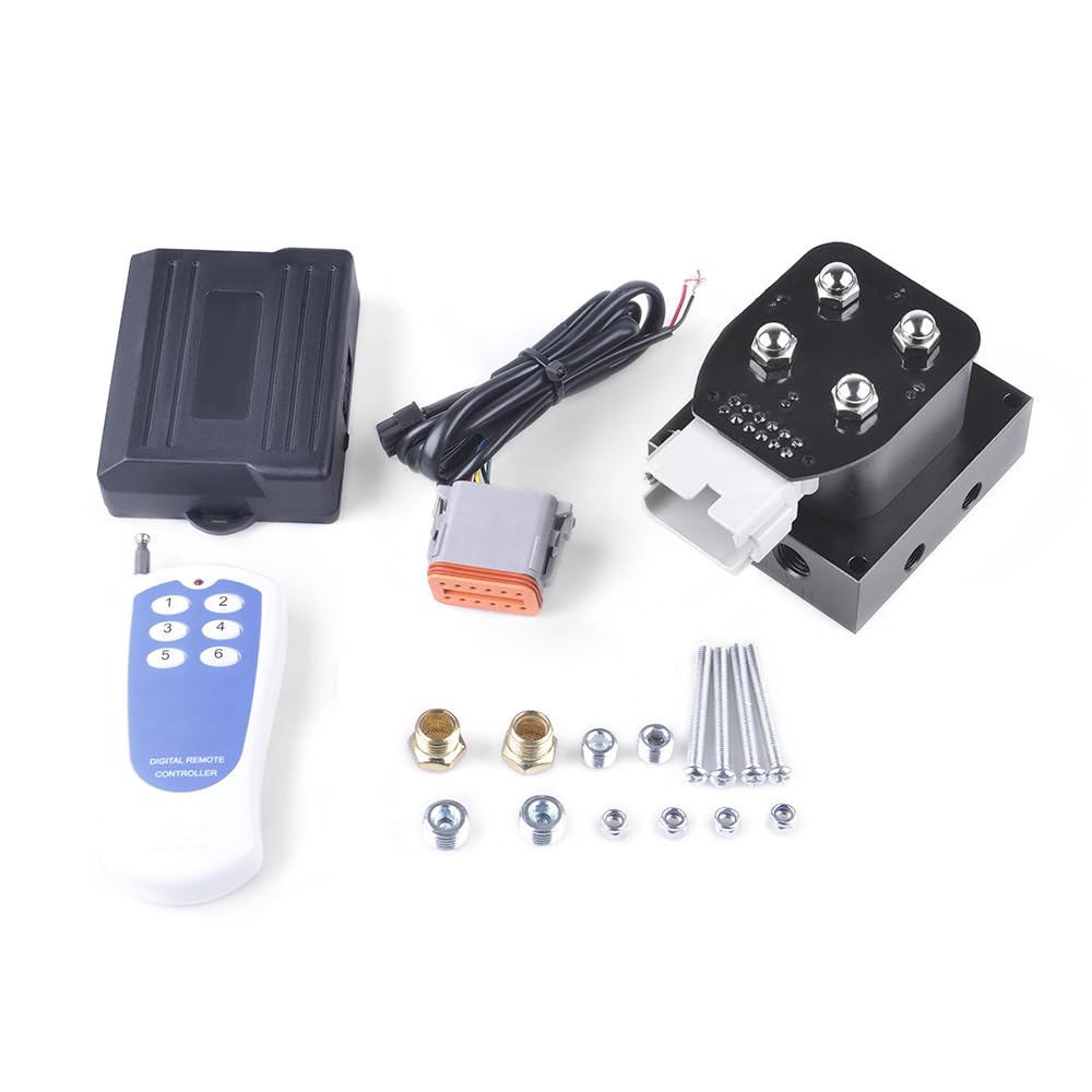 Universal Air Ride Suspension Manifold 4-Valve 1/4 NPT 12V Air Ride Suspension Manifold Bag Controller Valve Pneumatic Shock Absorber With Convenient Remote Controller 0-200psi