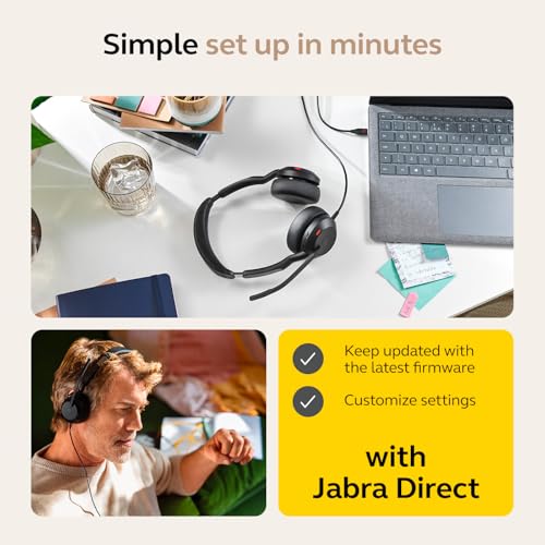 Jabra Evolve2 50 Wired Dual-Ear USB Headset with Microphone, Black - image 5