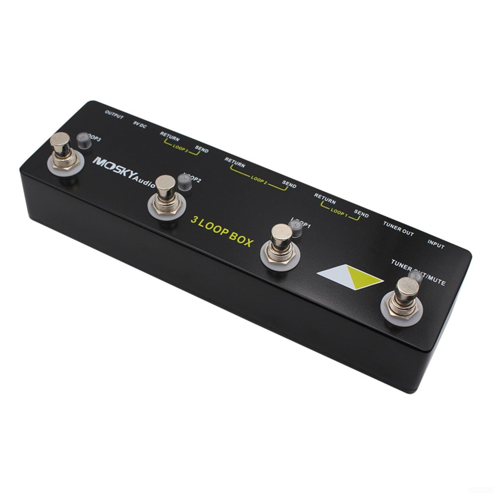 Gitarren Effektpedal Looper mit Tuner Funktion True Bypass Unbegrenzte Aufnahmezeit Mehrfache Looping Möglichkeiten Für MOSKYaudio 3 Loop Box 230 x 70 x 36 mm